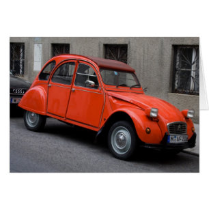 Cartão Citroën vermelho 2CV