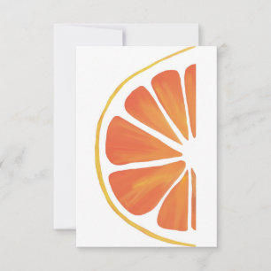 Cartão Citrus Orange Grapefruit Slice Art