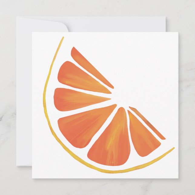 Cartão Citrus Orange Grapefruit Slice Art (Frente)
