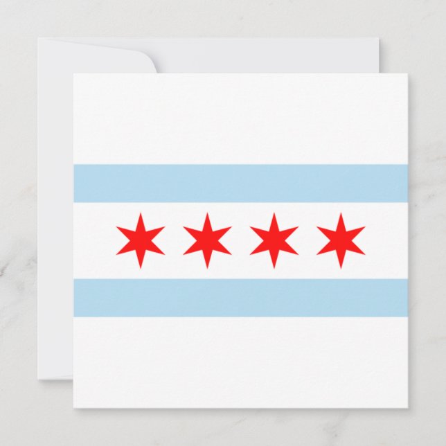 Cartão City Flag de Chicago (Illinois) (Frente)