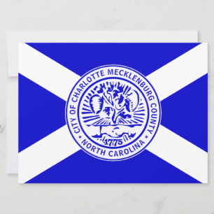 Cartão City Flag of Charlotte (Carolina do Norte)
