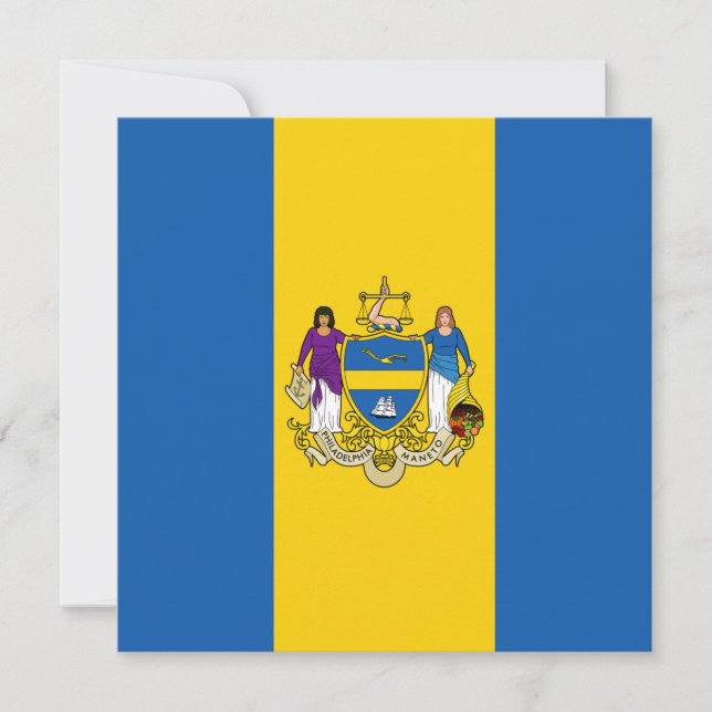 Cartão City Flag of Philadelphia (Pensilvânia) (Frente)