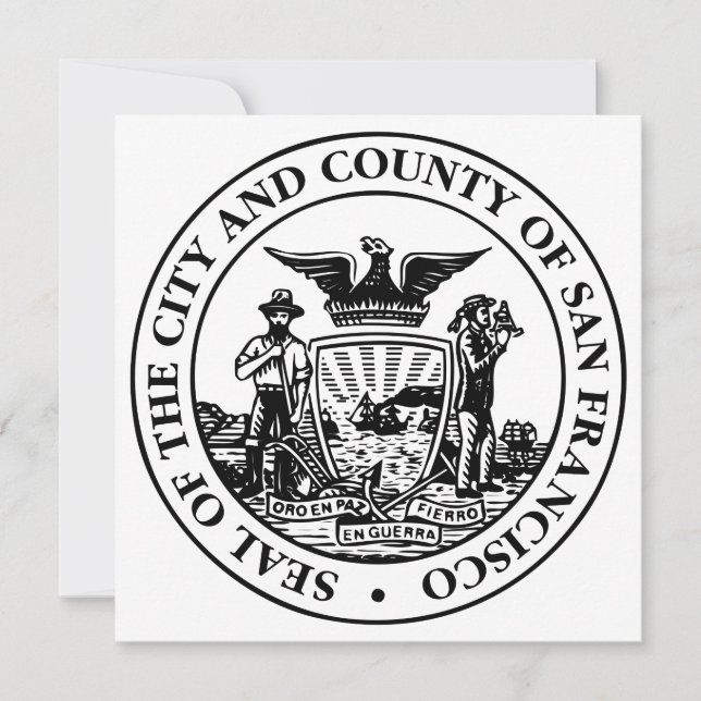 Cartão City Seal de São Francisco (Califórnia, EUA) (Frente)