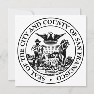 Cartão City Seal de São Francisco (Califórnia, EUA)