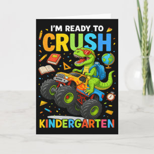 Cartão Ck Para Escola Menino Dinossauro Estou Pronto Para