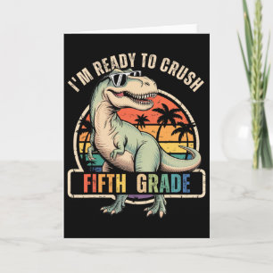Cartão Ck To School Menino Dinossauro Estou Pronto Para D