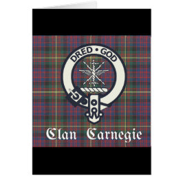 Cartão Clã Carnegie Crest Tartan