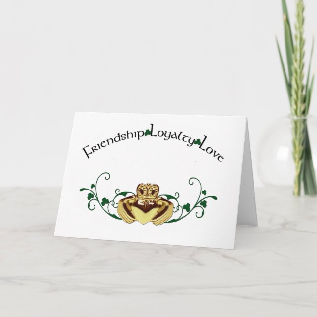 Cartão Claddagh/Claddaugh (Frente)