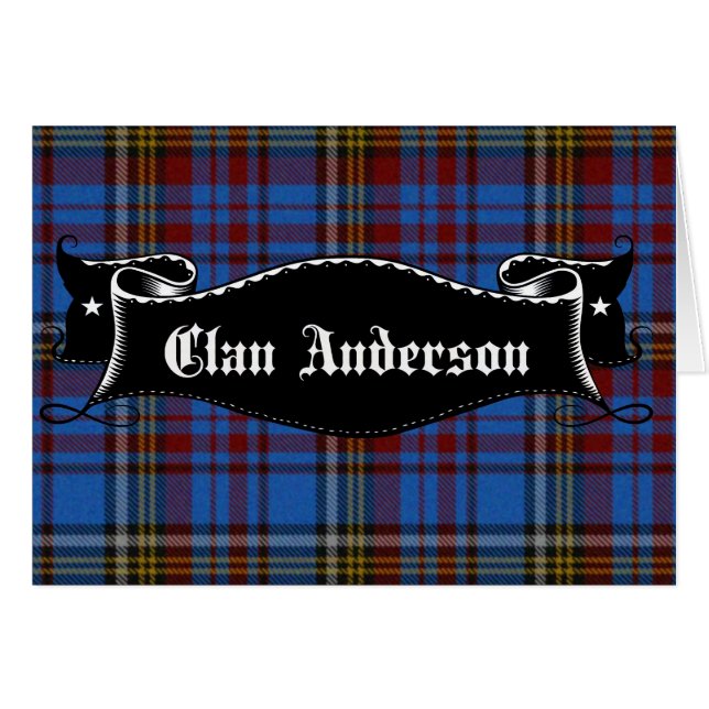 Cartão Clan Anderson Banner (Frente Horizontal)