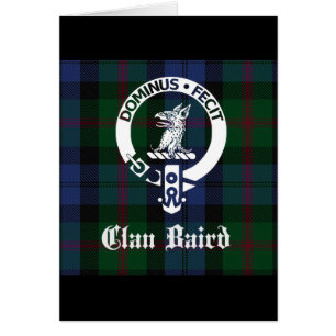 Cartão Clan Baird Crest Tartan