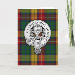 Cartão Clan Buchanan Crest & Tartan