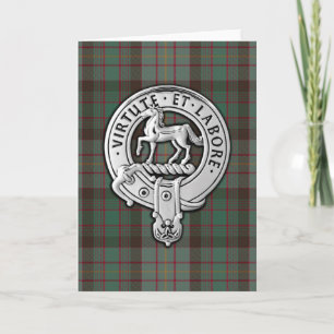 Cartão Clan Cochrane Crest & Hunting Tartan