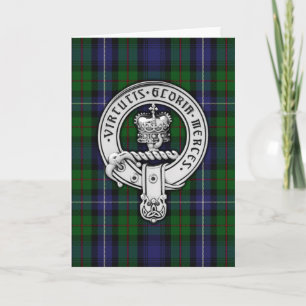 Cartão Clan Donnachaidh (Robertson) Crest/Hunting Tartan