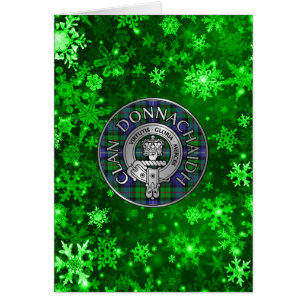 Cartão Clan Donnachaidh Robertson Crest & Tartan