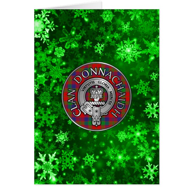 Cartão Clan Donnachaidh | Robertson Crest & Tartan (Frente)