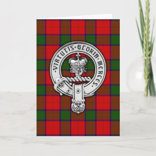 Cartão Clan Donnachaidh (Robertson) Crest & Tartan