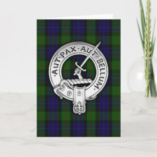 Cartão Clan Gunn Crest & Tartan