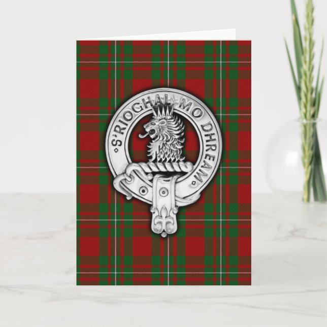 Cartão Clan MacGregor Crest & Tartan (Frente)