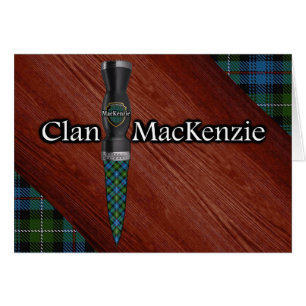 Cartão Clan MacKenzie Tartan Sgian Dubh Blade