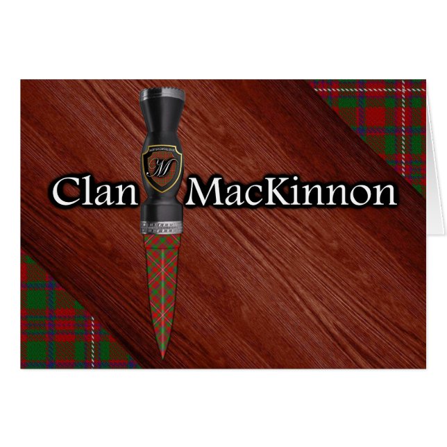 Cartão Clan MacKinnon Tartan Blade Dubh (Frente Horizontal)