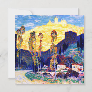 Cartão Clarence Gagnon art, noite, Siena