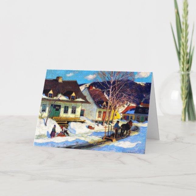 Cartão Clarence Gagnon - Um Cartão-Postal da Vila do Queb (Frente)