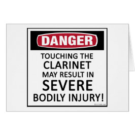 Cartão Clarinete do perigo