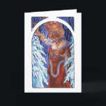 Cartão claro da deusa de Nouveau da arte do<br><div class="desc">Rendido original na tinta e nas aguarelas pelo artista,  Angela R. Sasser,  de www.angelicshades.com</div>