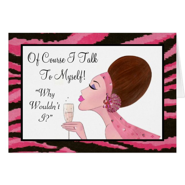 Cartão "Claro que falo comigo mesmo..." (Frente Horizontal)