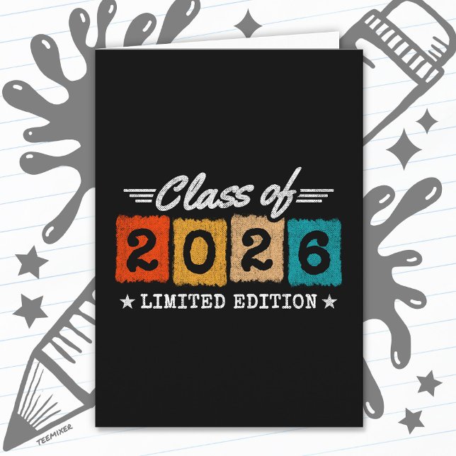 Cartão Class of 2026 Limited Edition Vintage Graduation (Criador carregado)