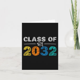 Cartão Classe de 2032 Primeiro Dia da Escola Pré-K Gift K