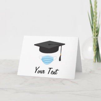 Cartão Classe de Graduação 2020 - Boné de formatura e fac