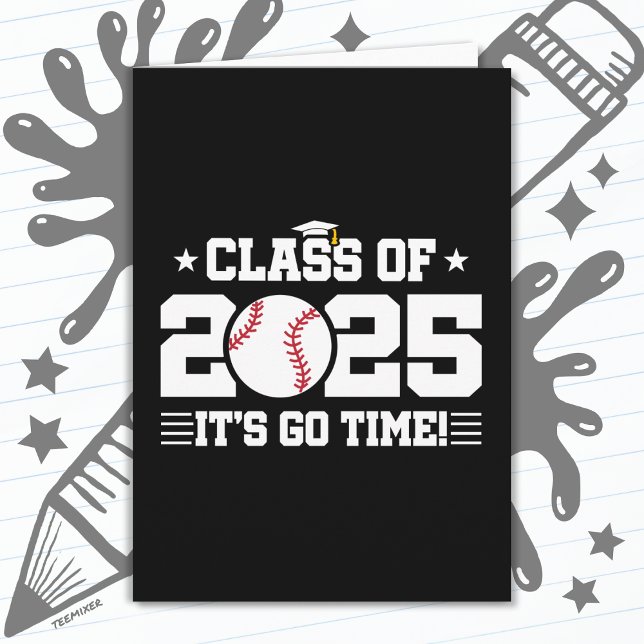 Cartão Classe de Graduação do Jogador de Baseball do Mais (Criador carregado)