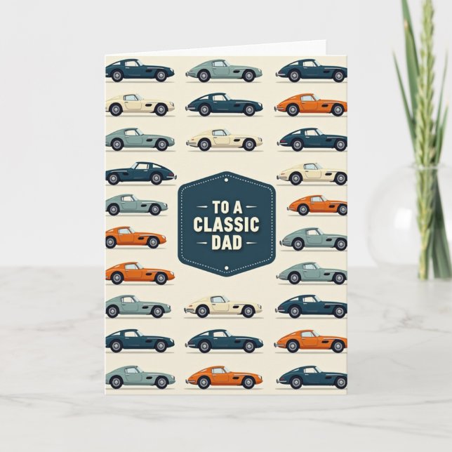 Cartão Classic Auto Dads Day Card (Frente)