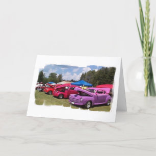 Cartão Classic Cars Birthday Card (Large Print)