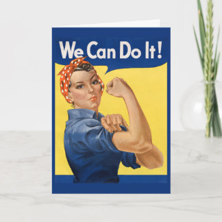 Cartão Classic Girl Power Empowerment Pop Art Print