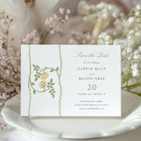 Cartão Classic Rosa Vine 'Save the Date'