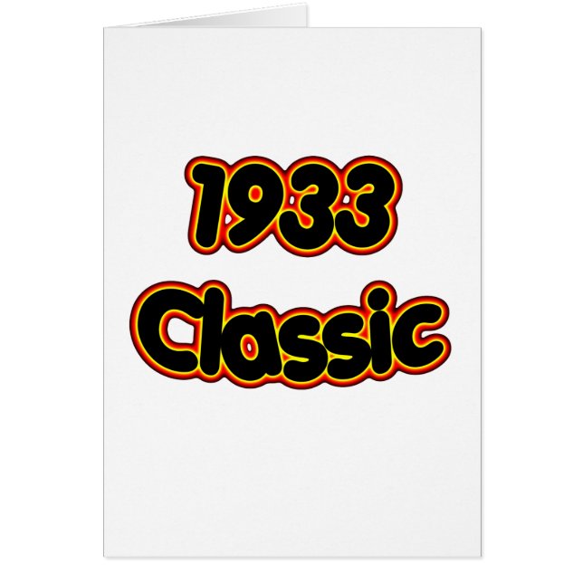 Cartão Clássico 1933 (Frente)