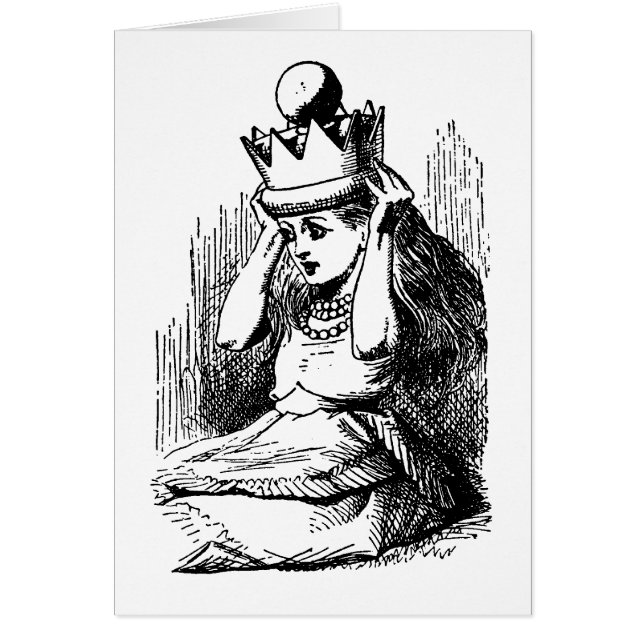 Cartão Clássico Alice no País das Maravilhas, Alice com C (Frente)