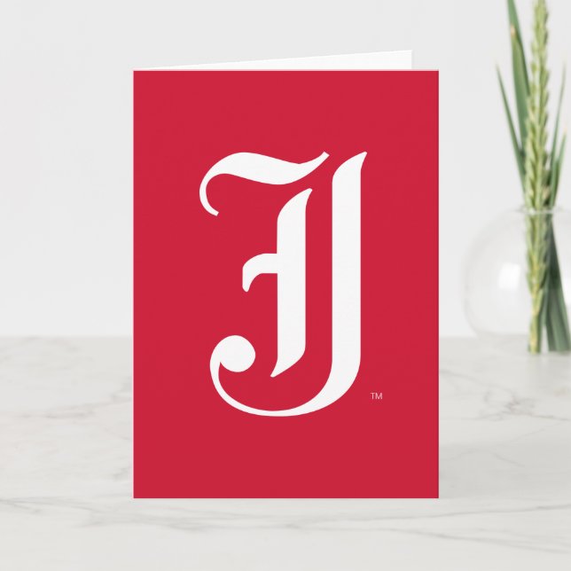 Cartão Clássico da Jacksonville State University Letra JS (Frente)