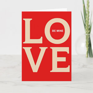 Cartão Clássico de Amor Be Mine