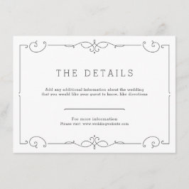 Cartão clássico de casamento elegante