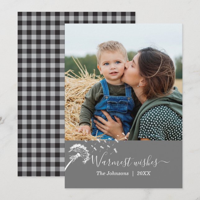 Cartão Clássico de Desejo de Calor de Xadrez Dande (Frente/Verso)