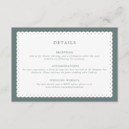 Cartão Clássico de Gabinete de Casamento de Borda