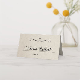 Cartão clássico de lugar sentado - papel kraft