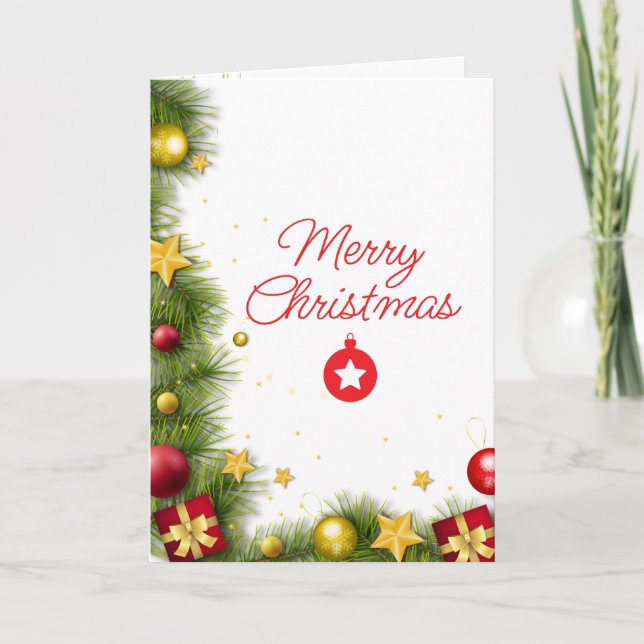 Cartão Clássico de Natal (Frente)
