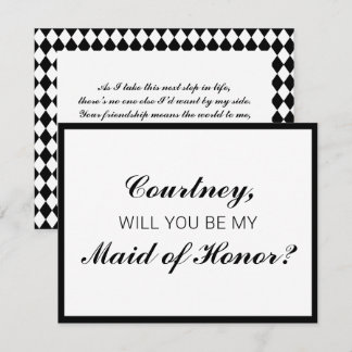 Cartão Clássico de Xadrez para Proposta de Dama de