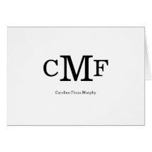 Clássico Elegante Moderno Simples 3 Monograma Inic