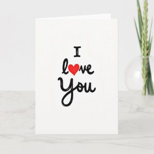 Cartão Clássico I Love You Matte