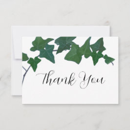 Cartão Clássico obrigado de inglês verde para você